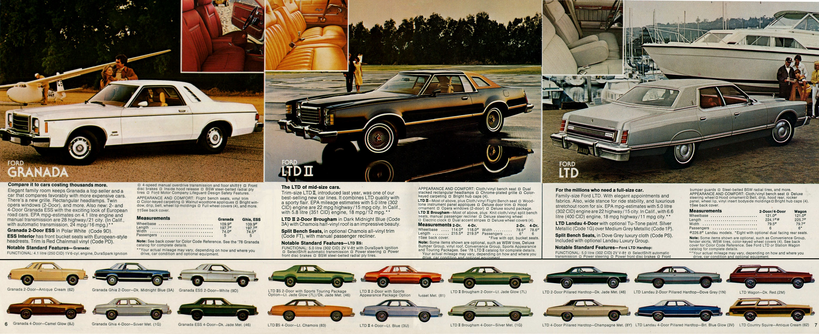 1978 Ford Model Range Foldout Page 6